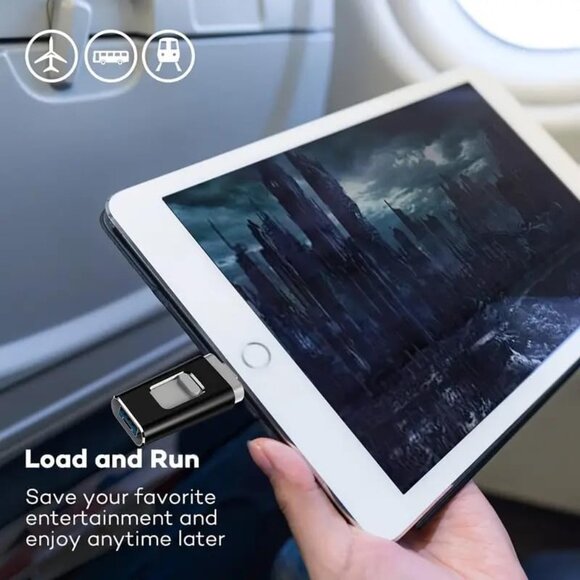 Acuvar 64GB USB 4-in-1 Flash Drive with Type C Adapter for Phone and iPad - Picture 4 of 9